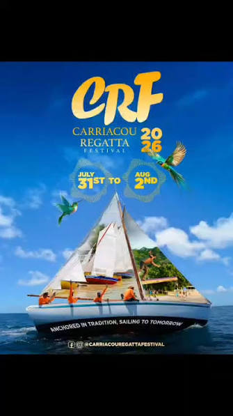 Affiche du Carriacou Regatta Festival, du 31 juillet au 2 août 2026