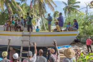 Prière avant la mise à l’eau
