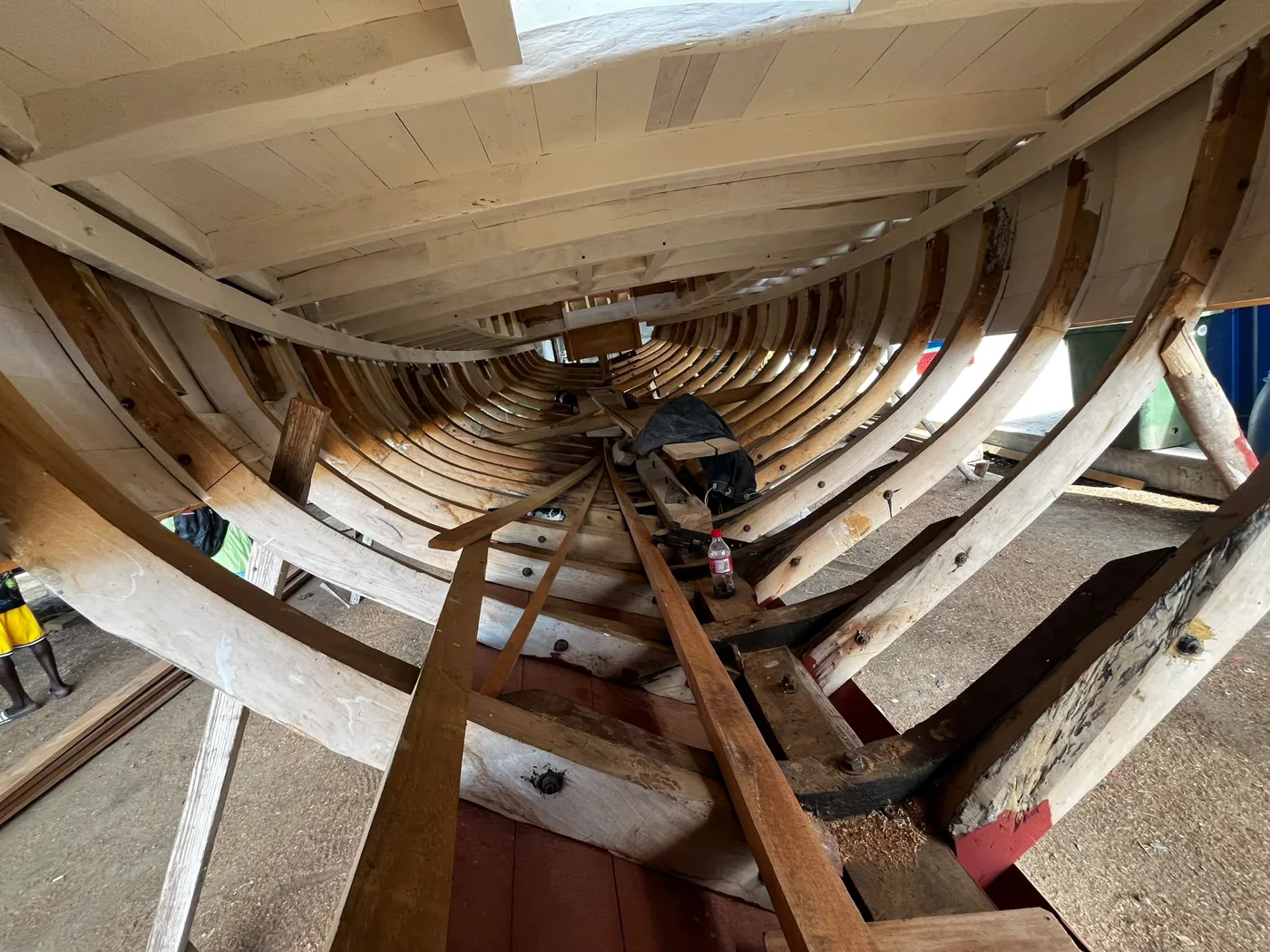 Windjammer : l’intérieur de la coque, membrures et barrots
